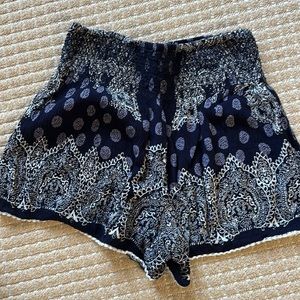 free people smocked waist flowy shorts